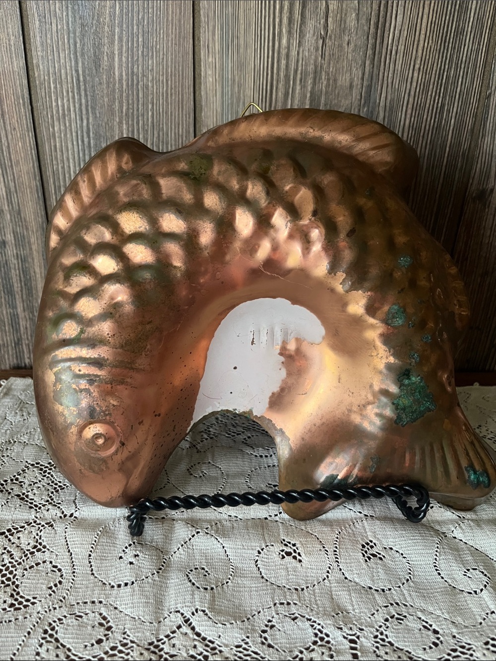 Decorative Copper Fish Wall Hanging - Vintage-Style Accent